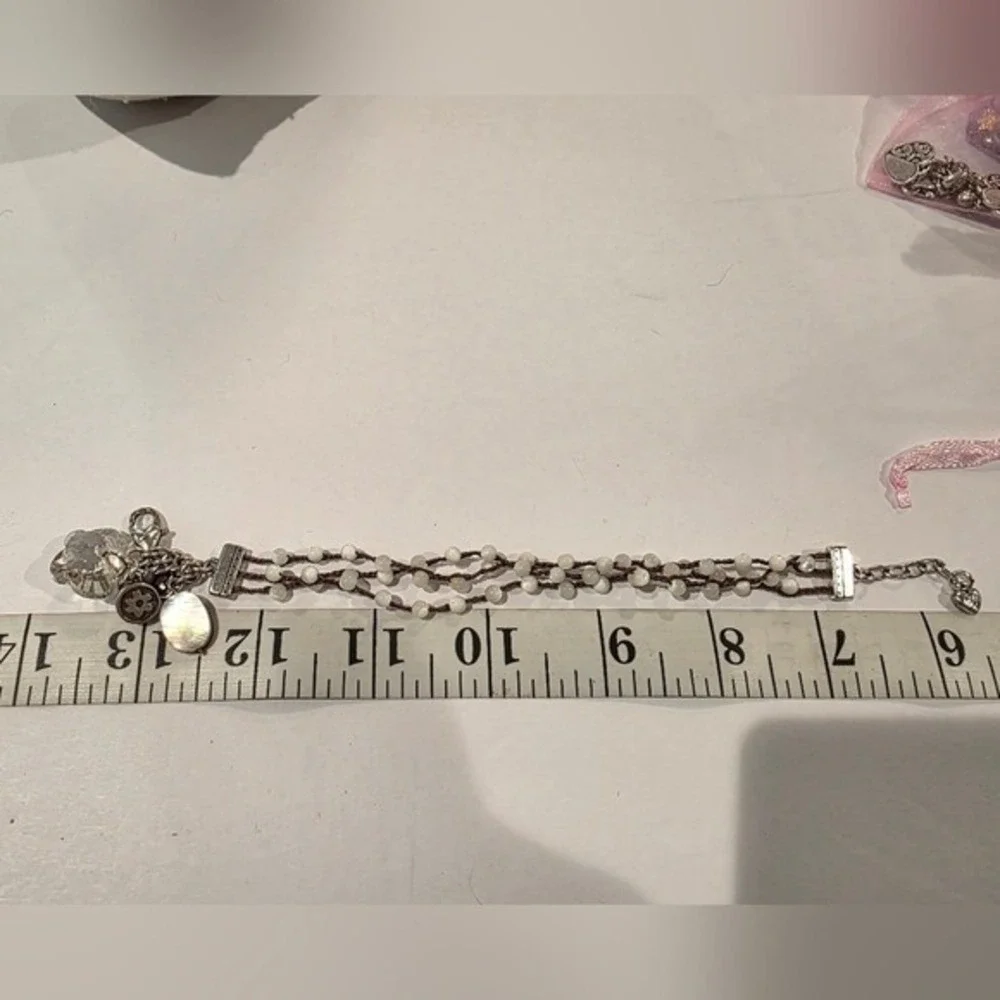 Brighton Karma? Crystal Butterfly Silver‎ and White Charm Bracelet